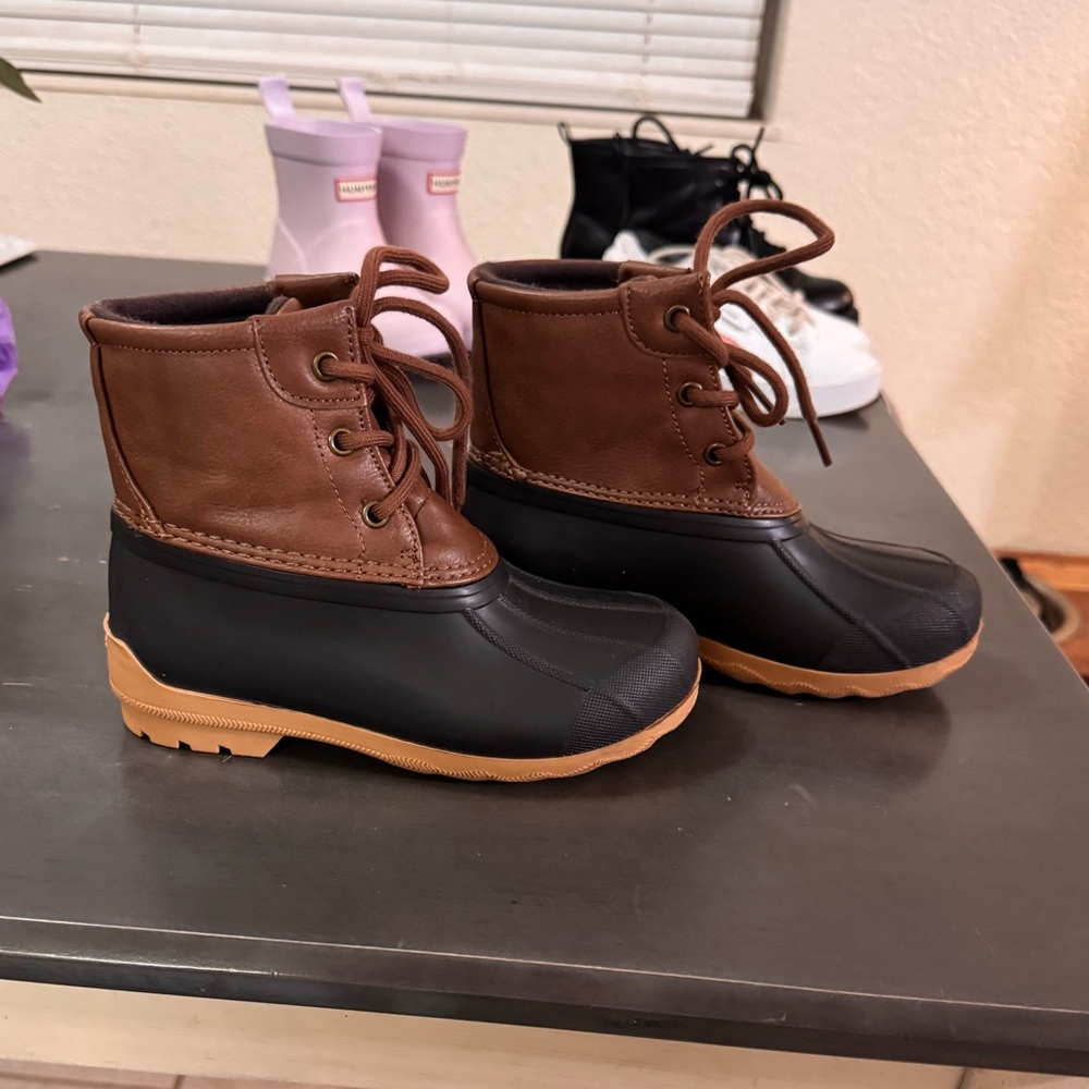 Sperry - Port Duck Boots - Brown and Black - Size 12 toddler